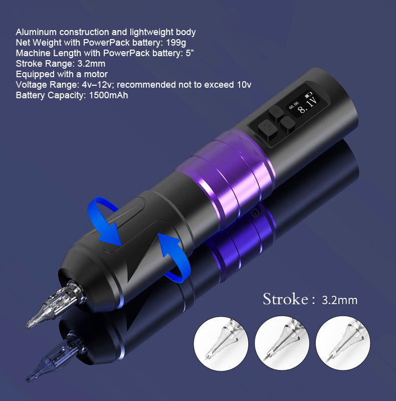 Professional wireless tattoo machine