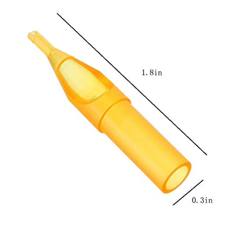 Disposable Yellow Tattoo Tips Plastic
