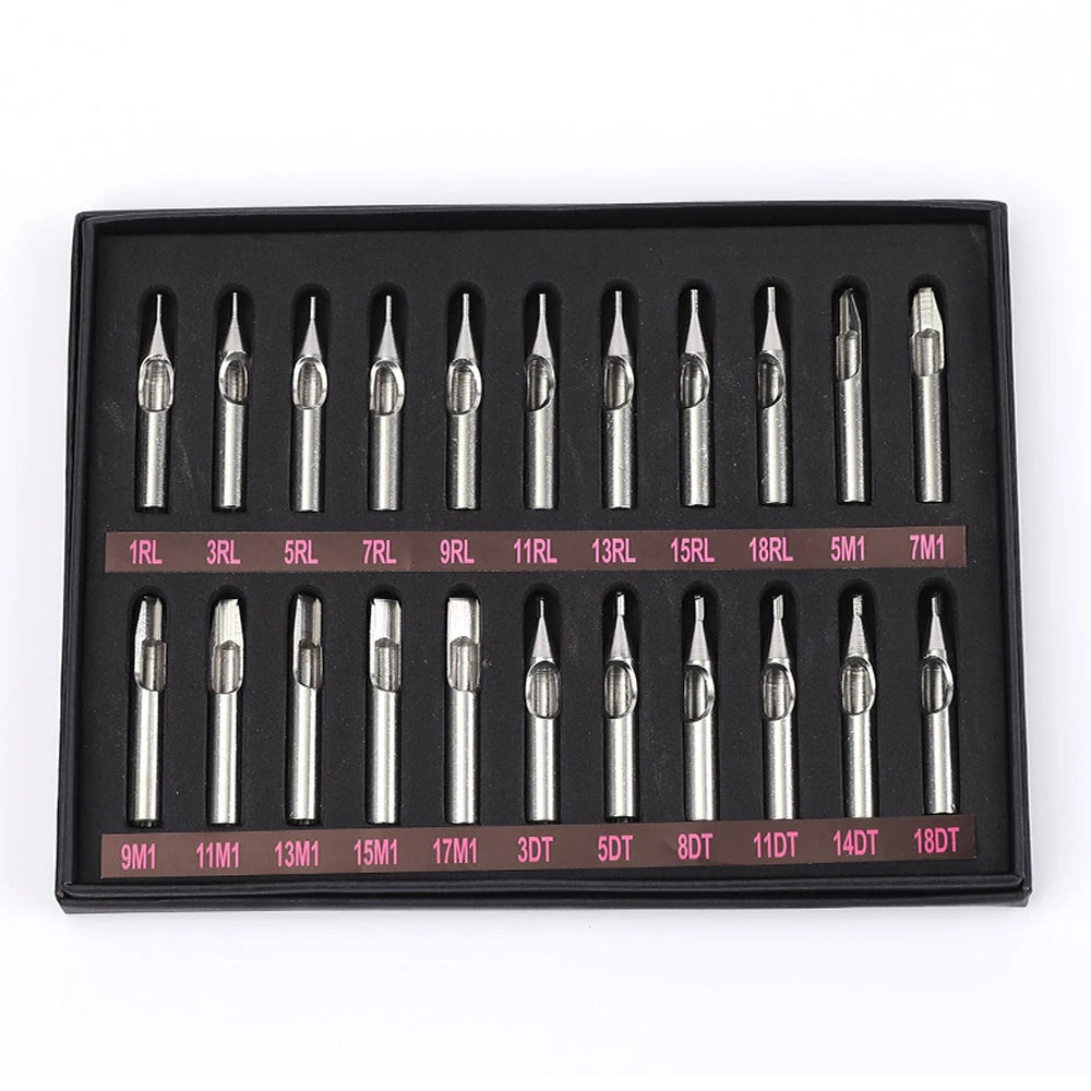 Tattoo Tips 22pcs Full Set 304 Stainless Steel Set
