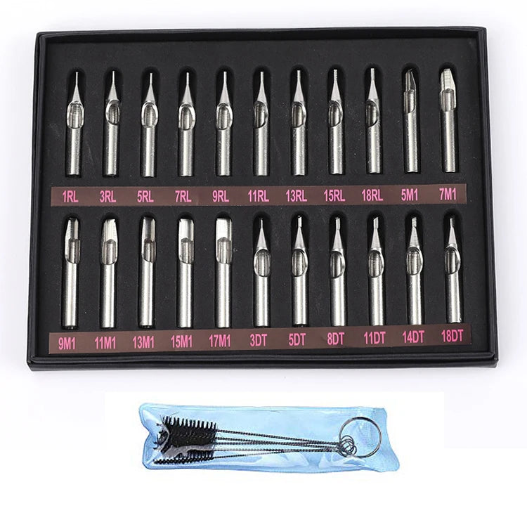 Tattoo Tips 22pcs Full Set 304 Stainless Steel Set
