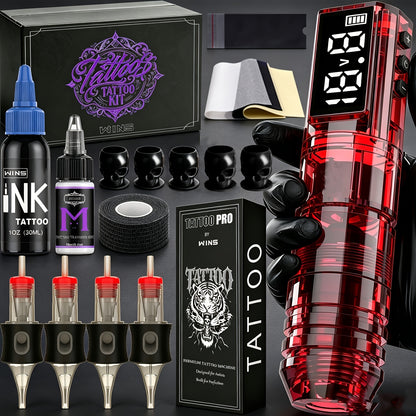 Wireless Tattoo Kit Adjustable Voltage Wireless Tattoo Pen Set