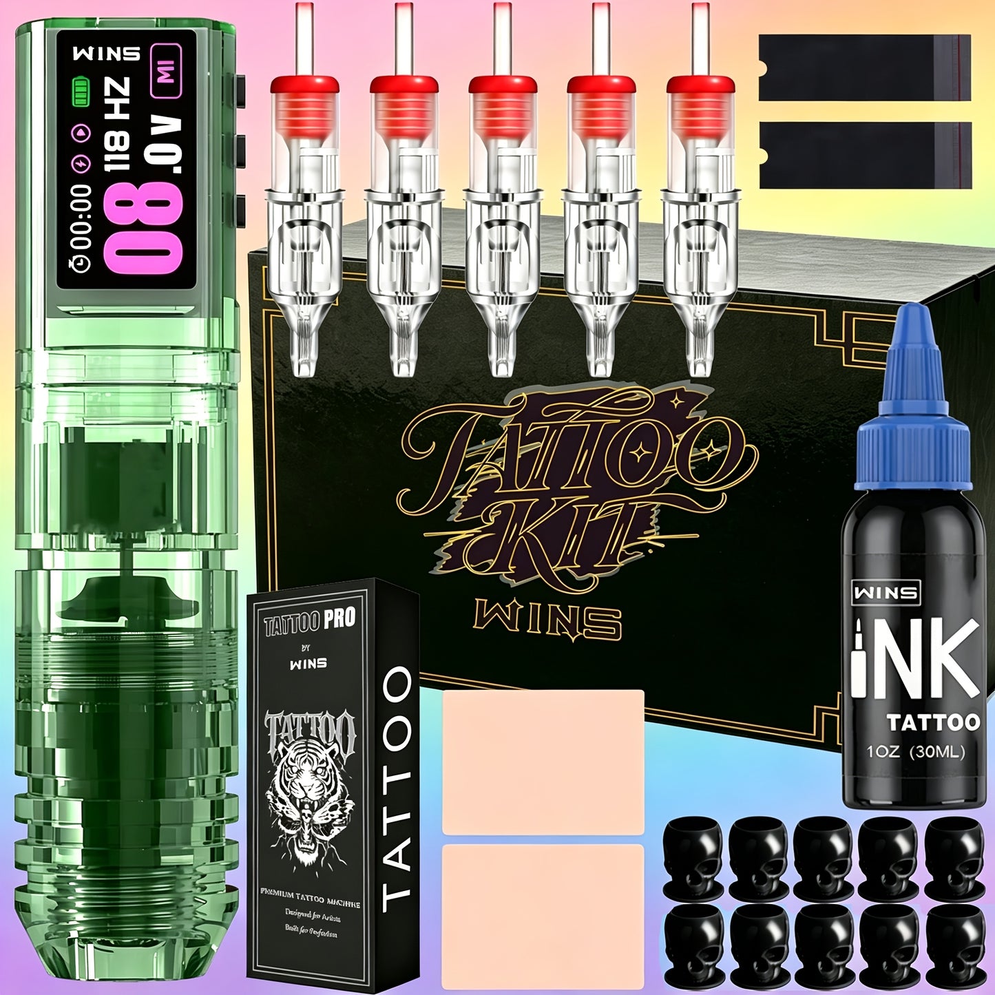 Wireless Tattoo Kit Rotary Pen for Beginner Tattoo Artists