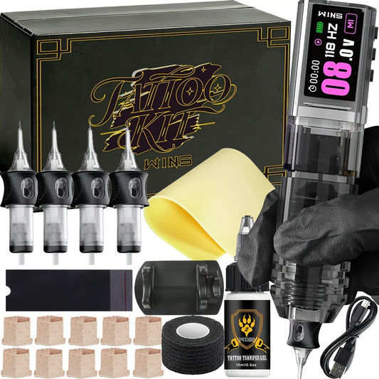 Wireless Tattoo Kit Rechargeable Cordless Tattoo Pen Set