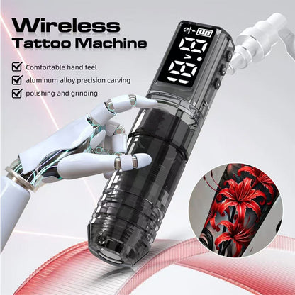 Wireless Tattoo Kit Adjustable Voltage Rotary Tattoo Pen Kit