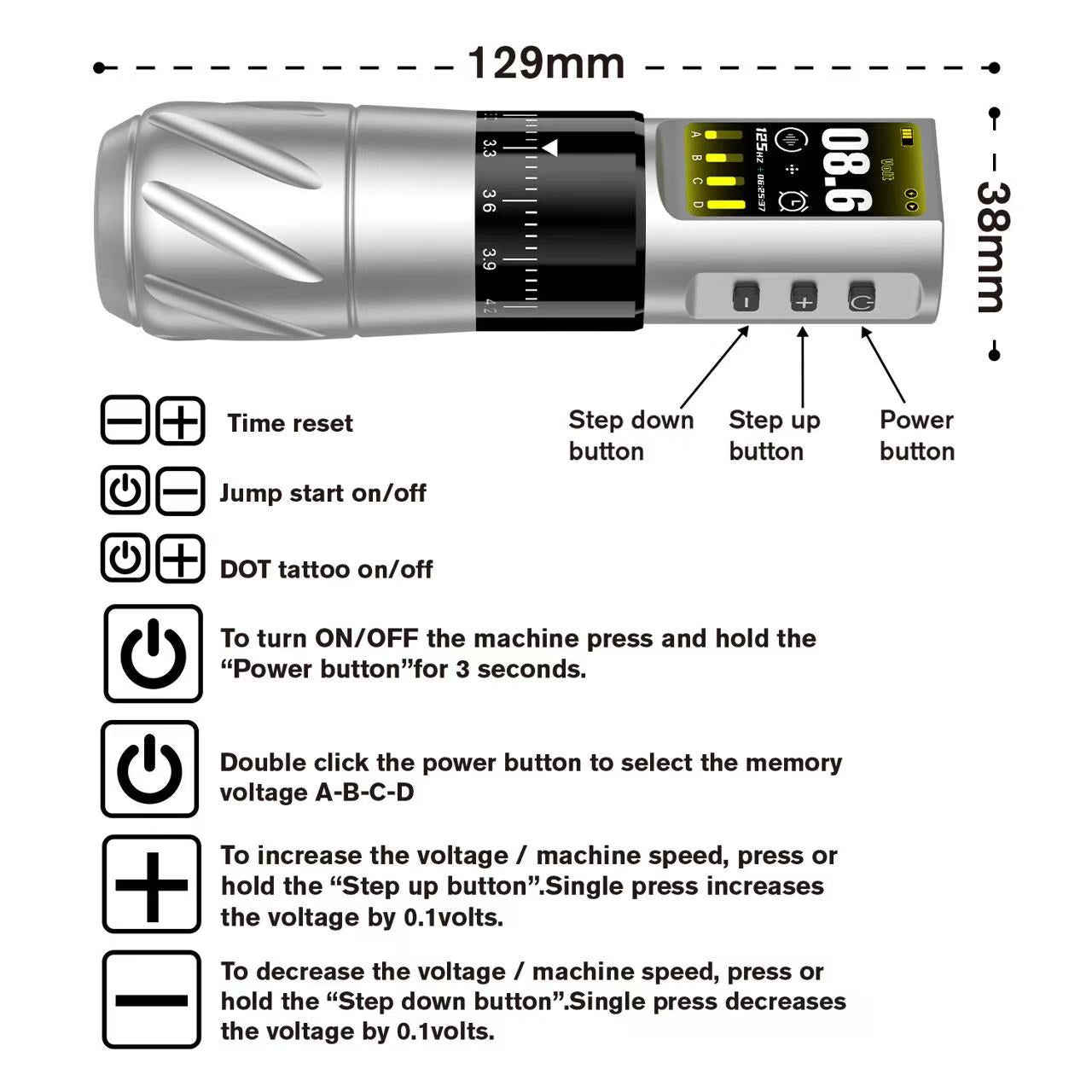 W3 Wireless Tattoo Pen