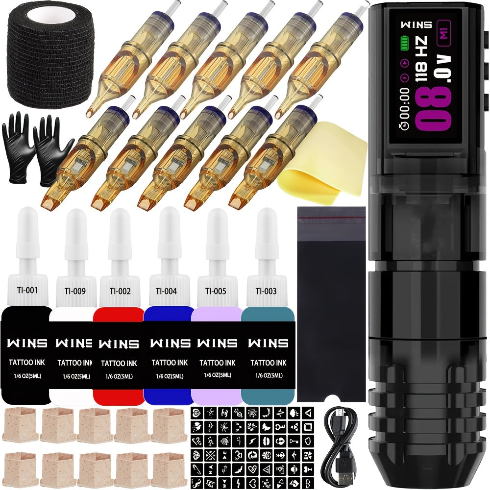 Wireless Tattoo Kit Professional Rotary Tattoo Supply Pack