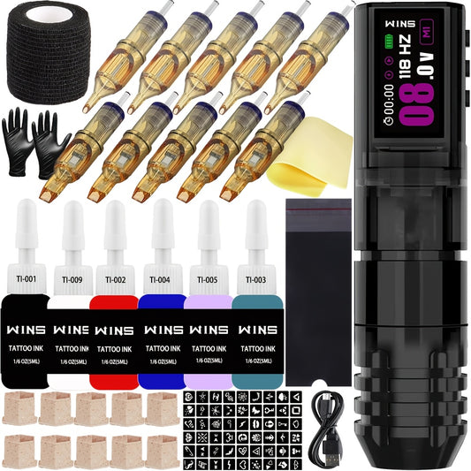 Wireless Tattoo Kit Professional Rotary Tattoo Supply Pack